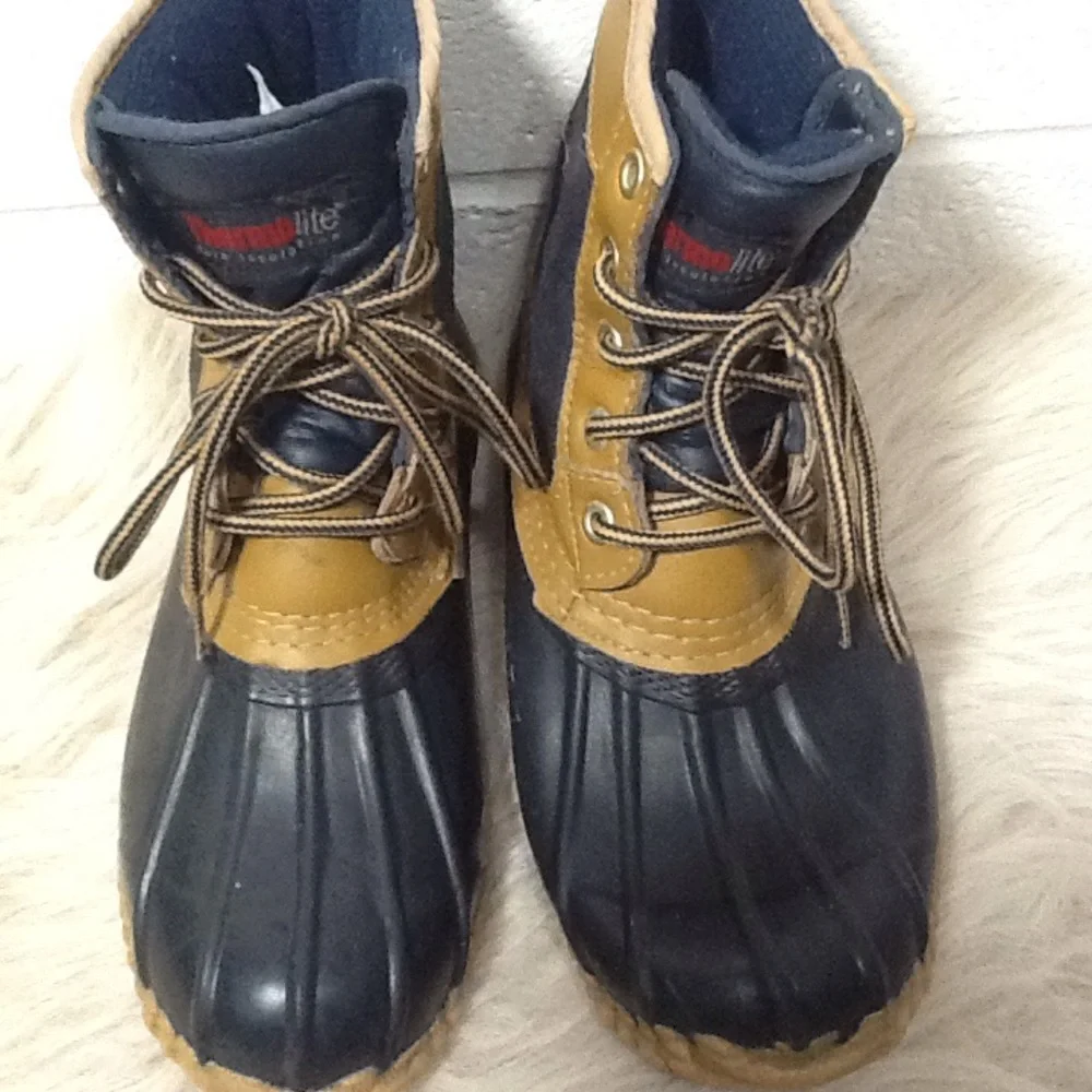 Northern Peninsula Navy Blue Duck Boots‎ Sz 6